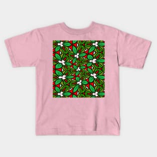 Colorful Glass Flower Pattern Kids T-Shirt